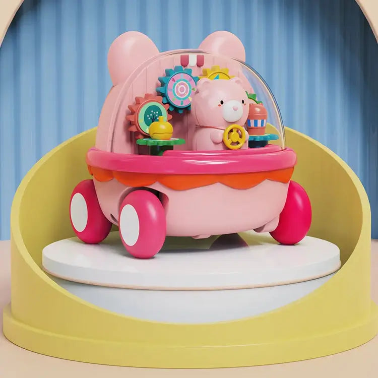 Carro Animal para Bebê - Brinquedo Interativo de Empurrar