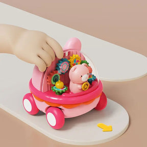 Carro Animal para Bebê - Brinquedo Interativo de Empurrar