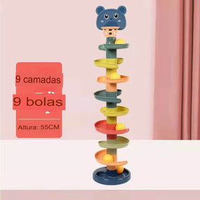 Torre de Bolinhas Montessori - Brinquedo Educativo