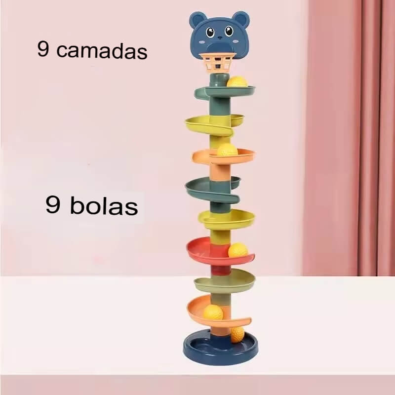 Torre de Bolinhas Montessori - Brinquedo Educativo