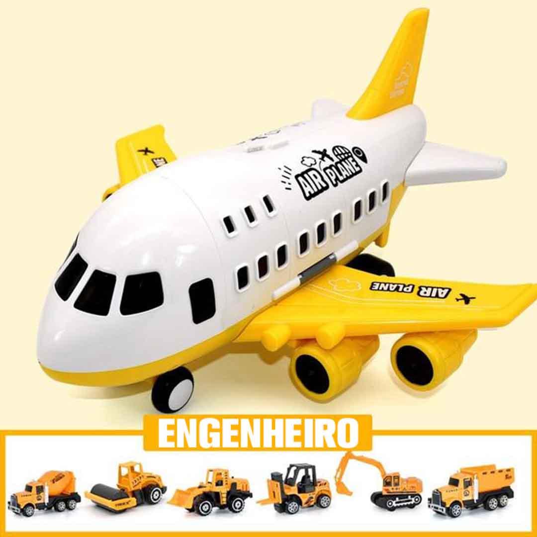 Avião Super Ação com 6 Carrinhos